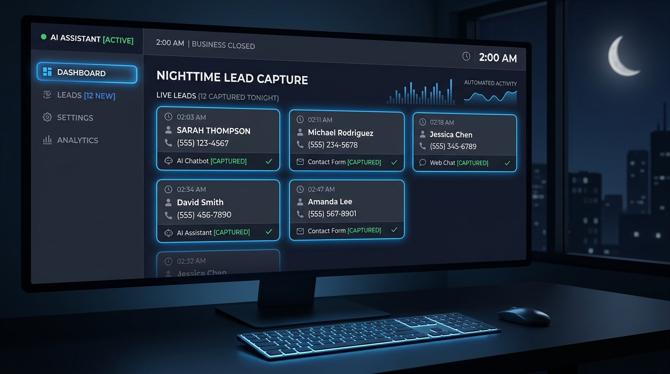 AI capturing leads while the business owner is away
