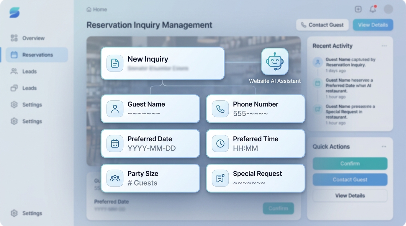 AI assistant for restaurant bookings