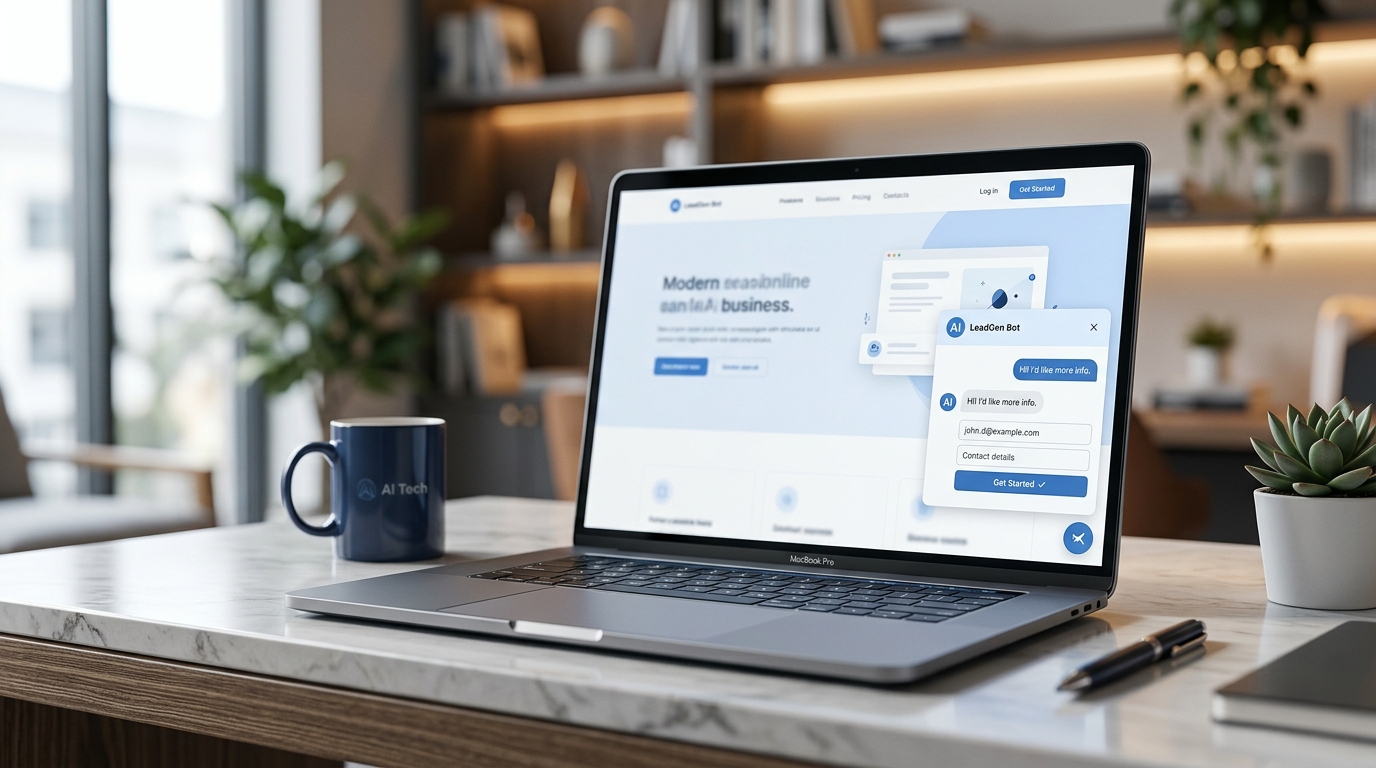 Website chatbot generating leads